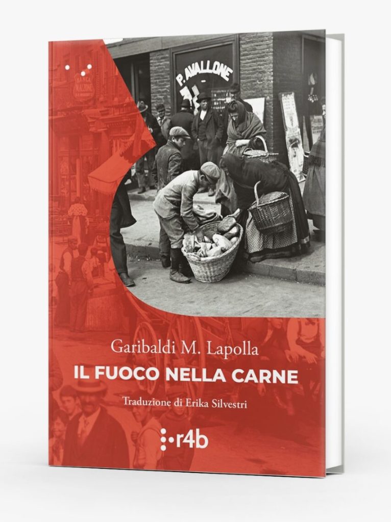la copertina del romanzo Il fuoco nella carne, di Garibaldi Mario Lapolla, nella traduzione di Erika Silvestri, edita da readerforblind (2025)
