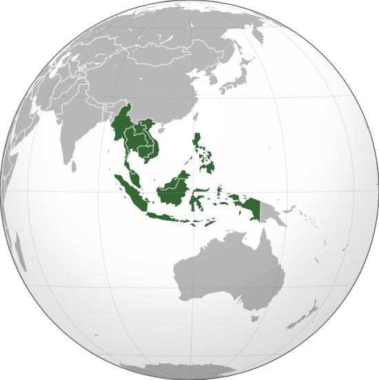 Southeast Asia (orthographic projection). Picture by Keepscases, CC BY-SA 3.0