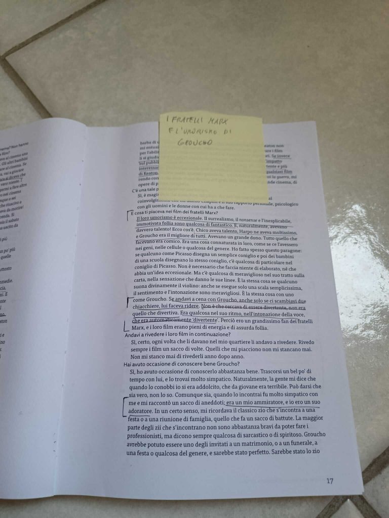 una delle pagine del libro