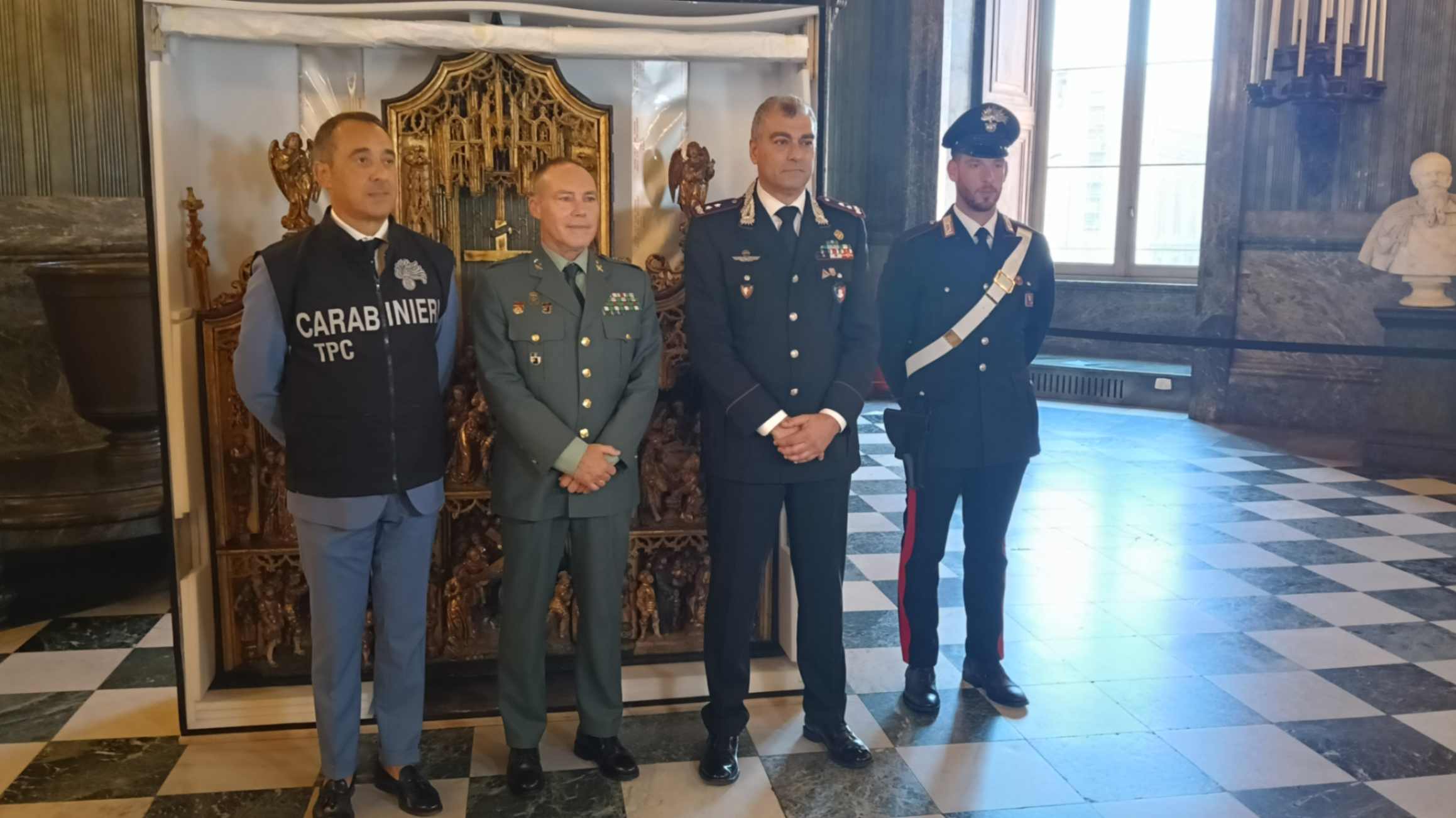Carabinieri restituiscono alla Spagna un Retablo, proveniente da Marbella, del XVI secolo