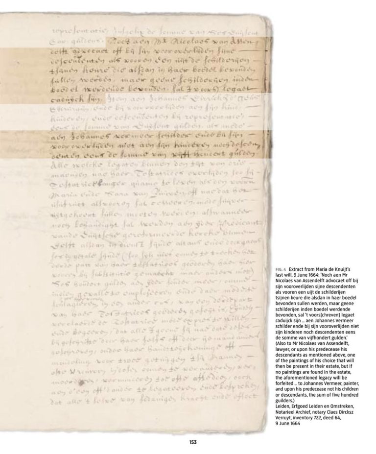 Archival document about De Knuijt's wishes Was Vermeer's main client a woman?