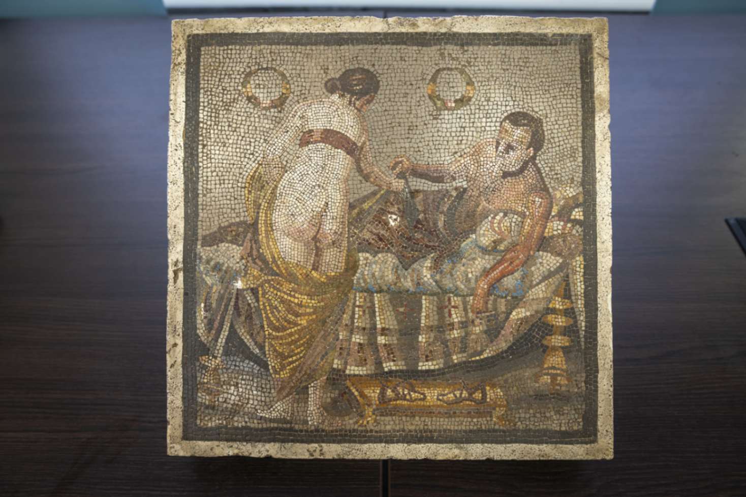 il mosaico restituito al Parco Archeologico di Pompei