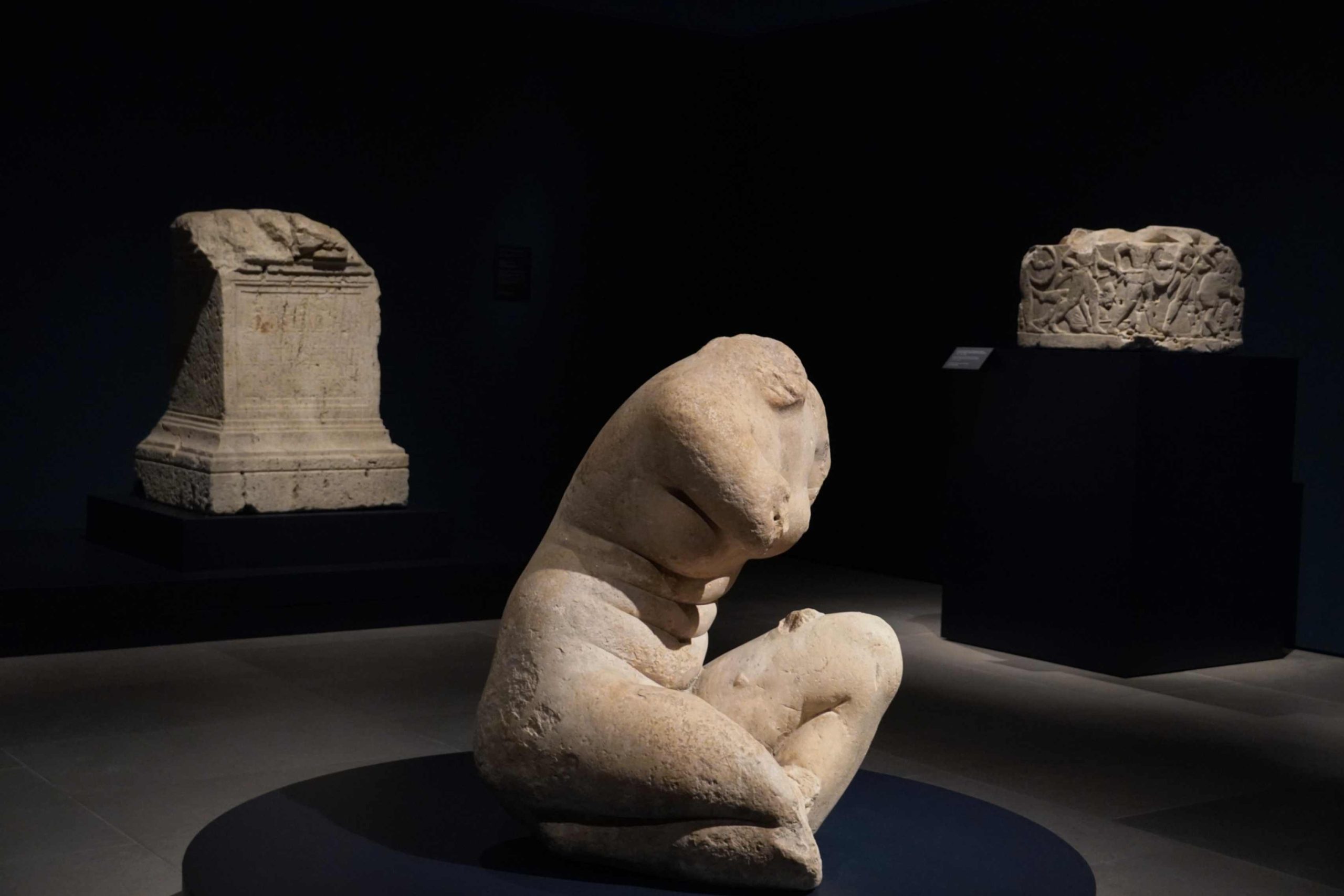 Allestimenti della mostra sui Bronzi di San Casciano a Berlino
