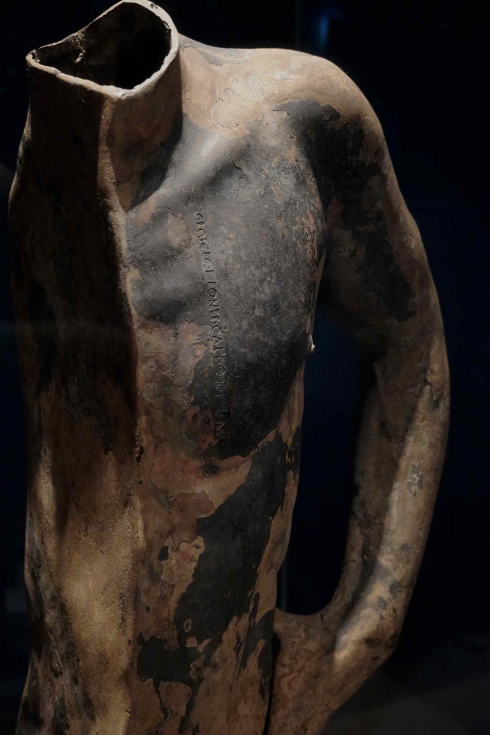Allestimenti della mostra sui Bronzi di San Casciano a Berlino