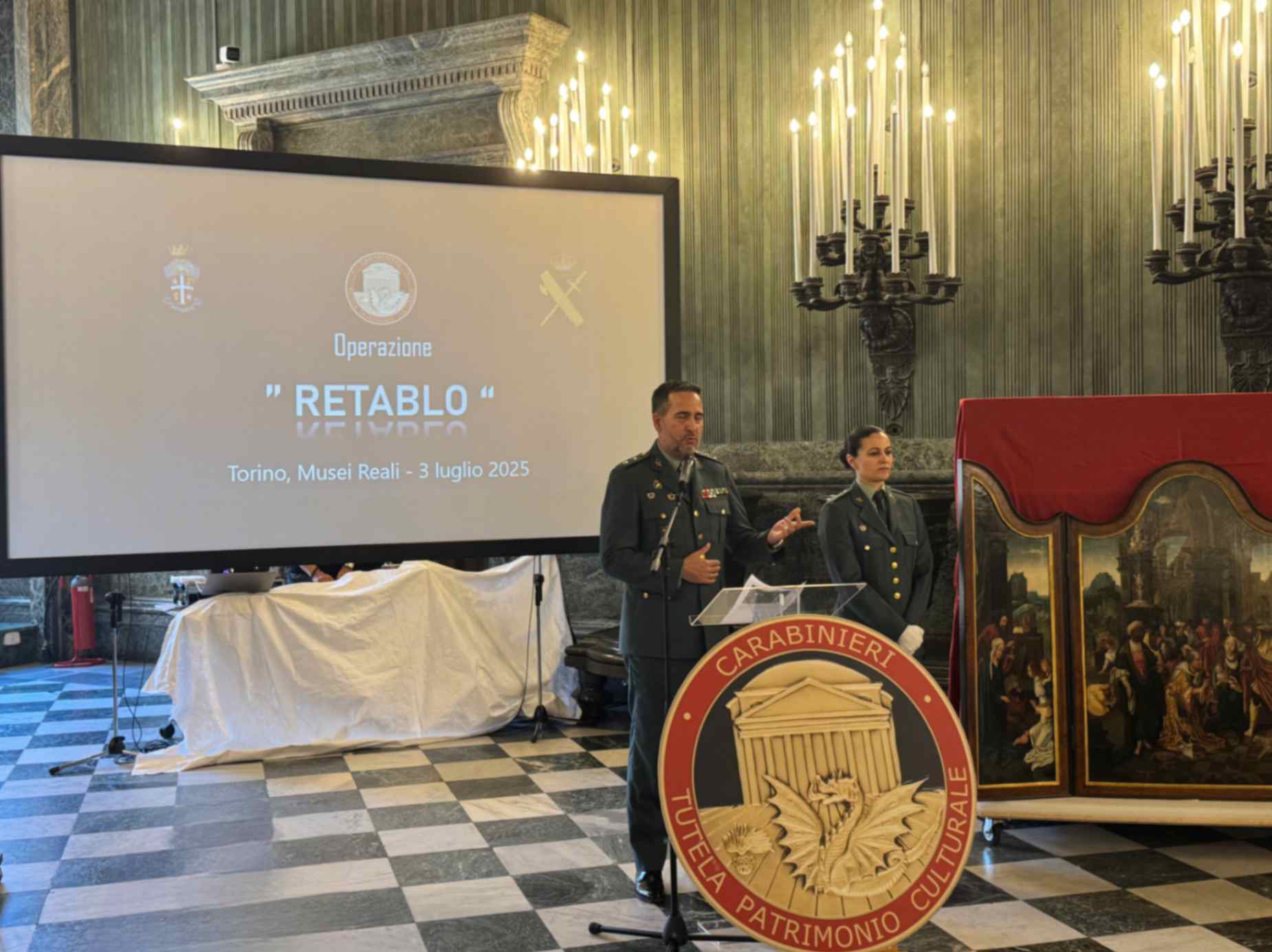 Carabinieri restituiscono alla Spagna un Retablo, proveniente da Marbella, del XVI secolo