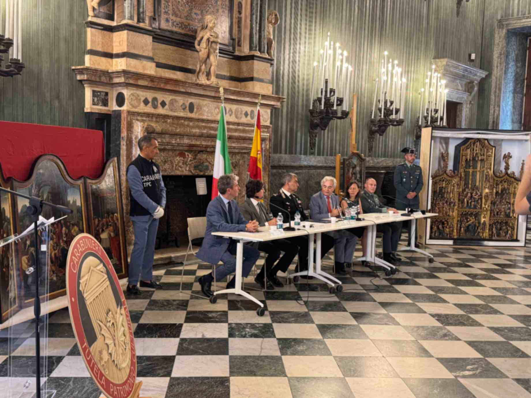 Carabinieri restituiscono alla Spagna un Retablo, proveniente da Marbella, del XVI secolo