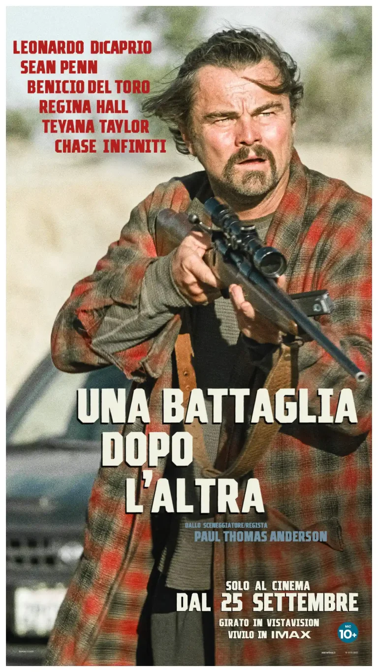 l'artwork del film Una battaglia dopo l'altra, regia di Paul Thomas Anderson