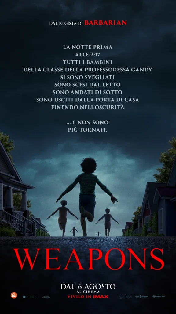 il poster del film Weapons, per la regia di Zach Cregger