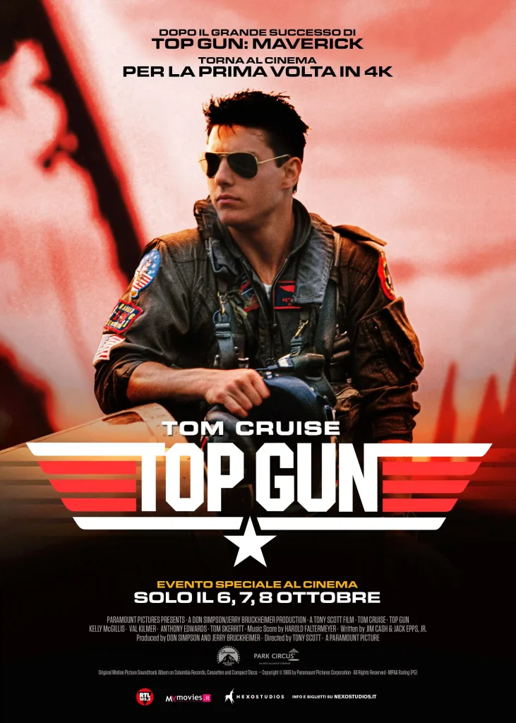 il poster di Top Gun, il film cult di Tony Scott che torna al cinema
