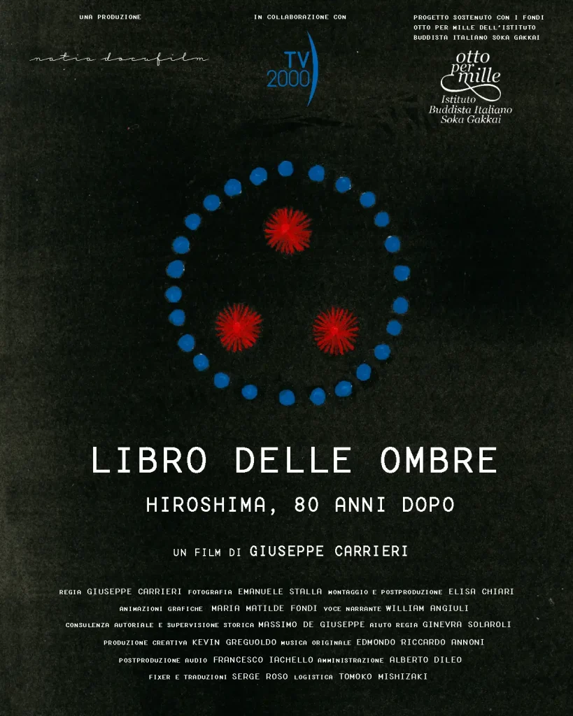 la locandina del docu-film, Libro delle ombre, per la regia di Giuseppe Carrieri