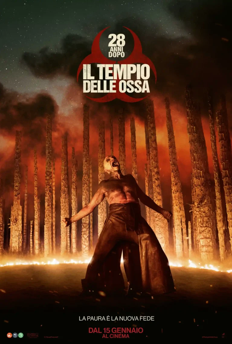 28 Anni Dopo: Il Tempio delle Ossa, film di Nia DaCosta il poster del film 28 Anni Dopo: Il Tempio delle Ossa, regia di Nia DaCosta