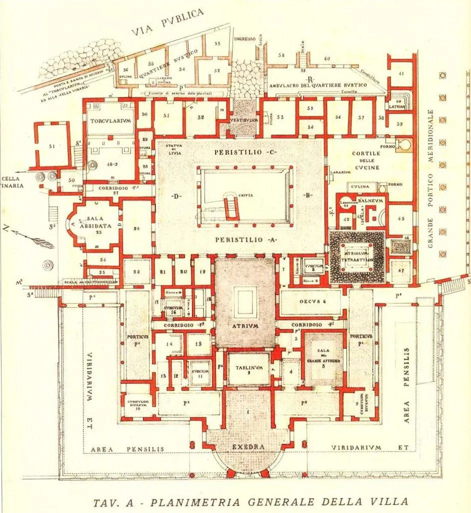 planimetria di Villa dei Misteri