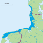 Map of the Wadden Sea (in a darker shade of blue). Picture by Aotearoa, CC BY-SA 3.0