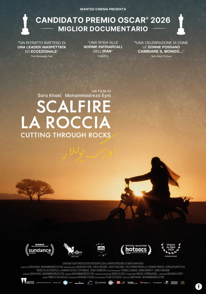 il poster di Scalfire la roccia - Cutting Through Rocks, film documentario di Mohammadreza Eyni e Sara Khaki