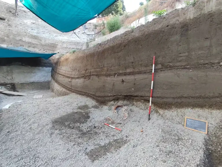 Pompei, necropoli di Porta Stabia: due uomini in fuga dall’eruzione, uno si copriva la testa con un vaso Foto Vittime San Paolino e ricostruzione IA