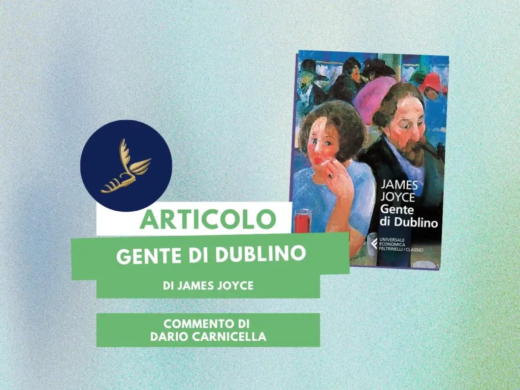 la copertina di Gente di Dublino di James Joyce, nell'edizione a cura di Daniele Benati, pubblicata da Feltrinelli Editore (2013) nella Universale Economica Feltrinelli / Classici