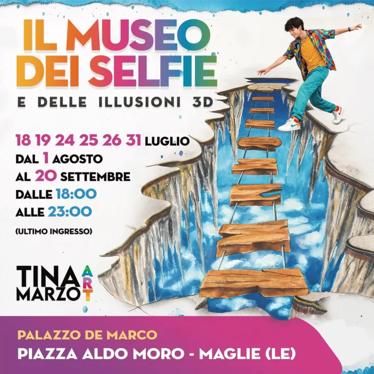 locandina per i dieci anni del Museo dei Selfie e delle Illusioni 3D