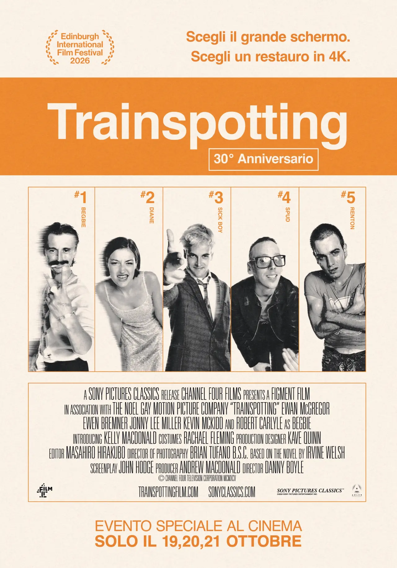 il poster di Trainspotting, film di Danny Boyle
